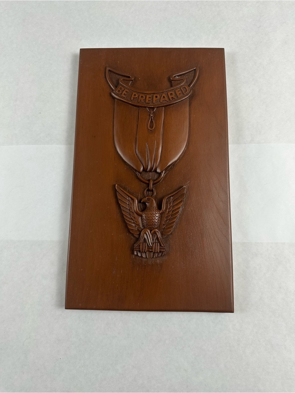 Be Prepared Eagle Wall Plaque - Brown Home Wall Decor- VTG